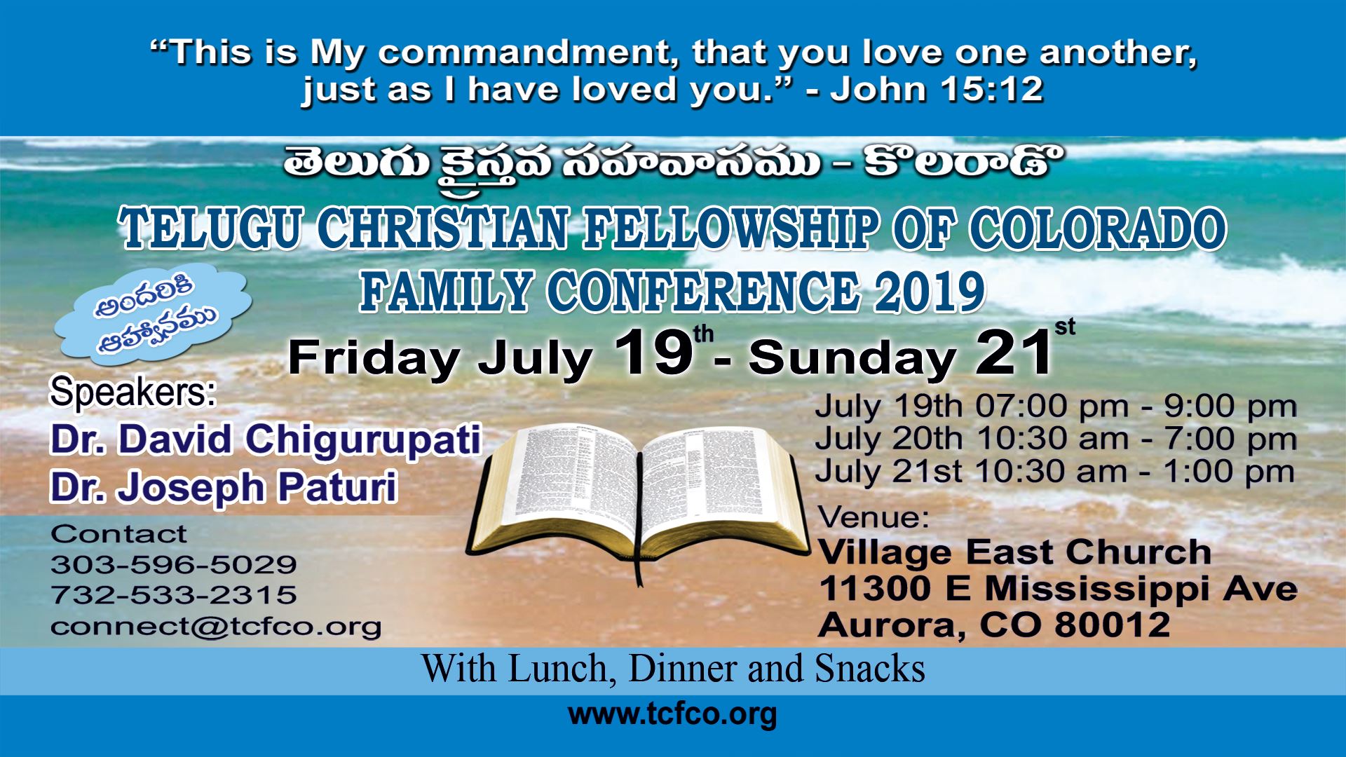 Christian Family Conference (CFC) in Colorado Telugu Christian